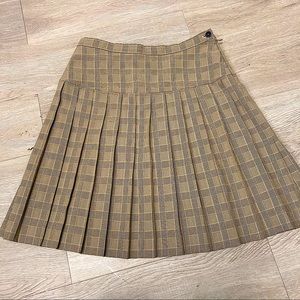 Pleated Plaid Mini Skirt